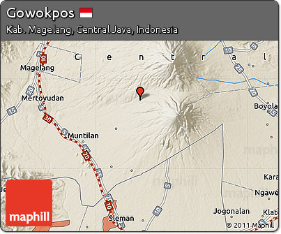 Shaded Relief Map of Gowokpos