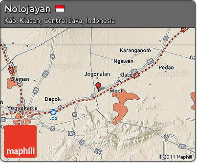 Shaded Relief Map of Nolojayan