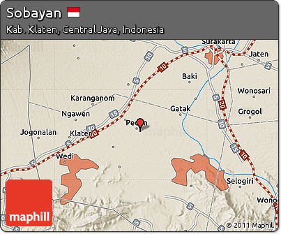 Shaded Relief Map of Sobayan