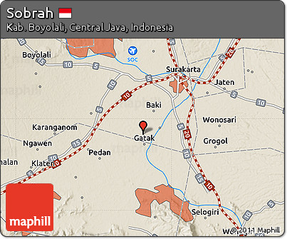 Shaded Relief Map of Sobrah