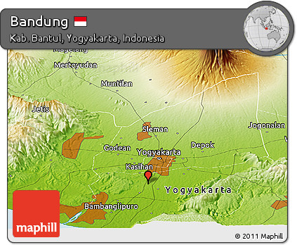 Physical Panoramic Map of Bandung