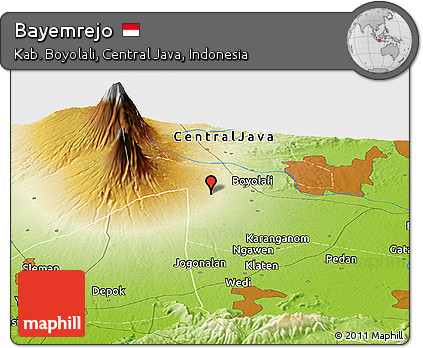 Physical Panoramic Map of Bayemrejo