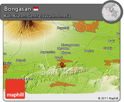 Physical Panoramic Map of Bongasan