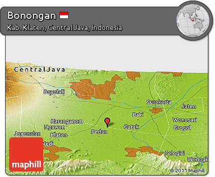 Physical Panoramic Map of Bonongan