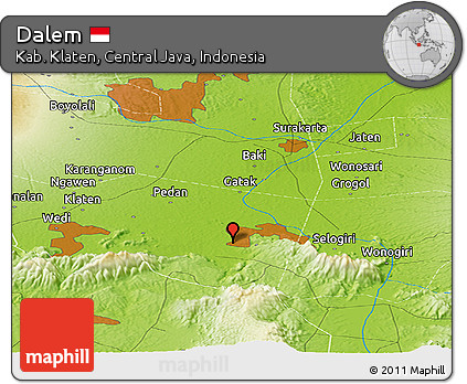 Physical Panoramic Map of Dalem