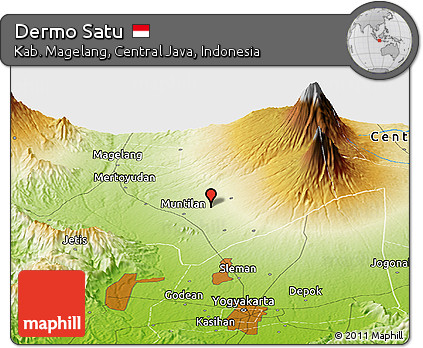Physical Panoramic Map of Dermo Satu