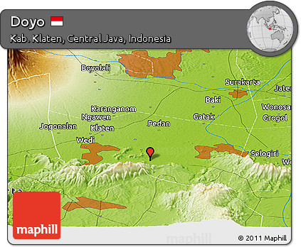 Physical Panoramic Map of Doyo