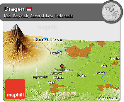 Physical Panoramic Map of Dragen