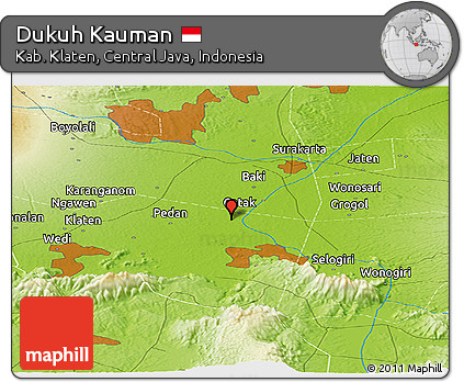 Physical Panoramic Map of Dukuh Kauman