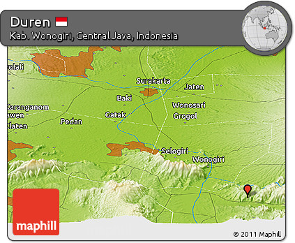 Physical Panoramic Map of Duren