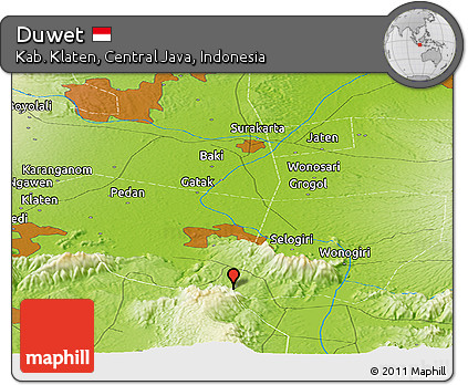 Physical Panoramic Map of Duwet