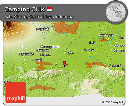 Physical Panoramic Map of Gamping Cilik