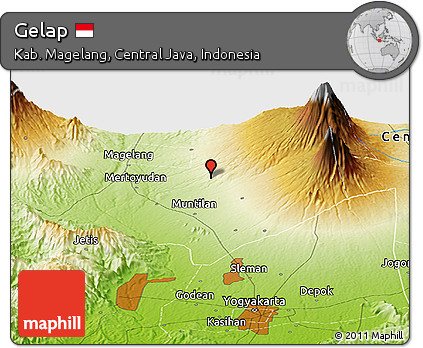 Physical Panoramic Map of Gelap