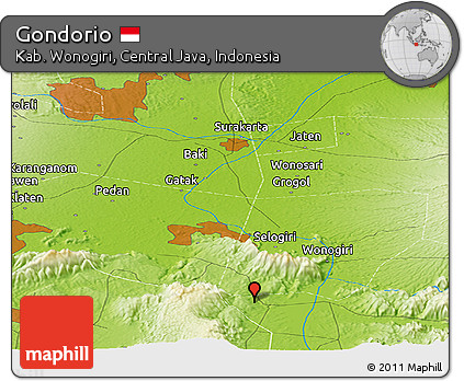 Physical Panoramic Map of Gondorio