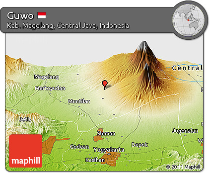Physical Panoramic Map of Guwo
