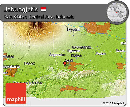 Physical Panoramic Map of Jabungjetis