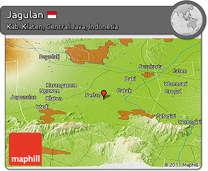 Physical Panoramic Map of Jagulan