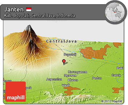 Physical Panoramic Map of Janten