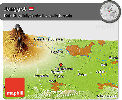 Physical Panoramic Map of Jenggot