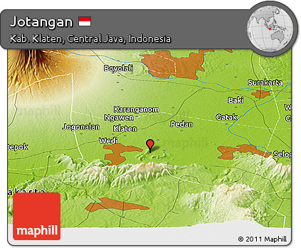 Physical Panoramic Map of Jotangan