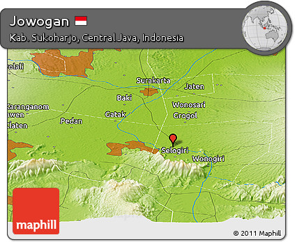 Physical Panoramic Map of Jowogan
