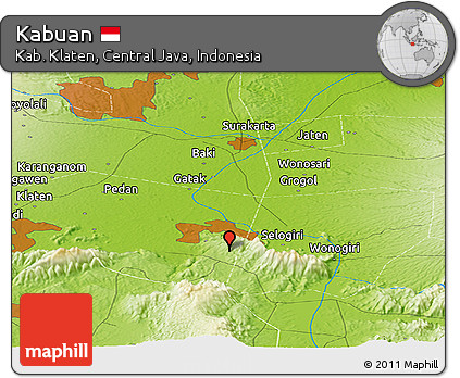 Physical Panoramic Map of Kabuan