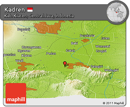 Physical Panoramic Map of Kadren