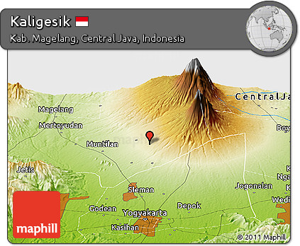 Physical Panoramic Map of Kaligesik