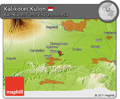Physical Panoramic Map of Kalikotes Kulon