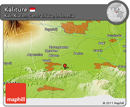 Physical Panoramic Map of Kaliture