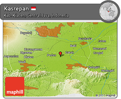 Physical Panoramic Map of Kasrepan