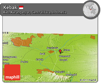 Physical Panoramic Map of Kebak