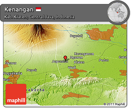 Physical Panoramic Map of Kenangan