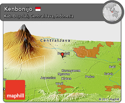 Physical Panoramic Map of Kenbonijo