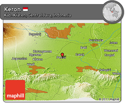 Physical Panoramic Map of Keron
