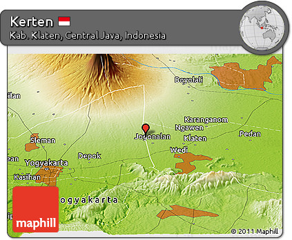 Physical Panoramic Map of Kerten
