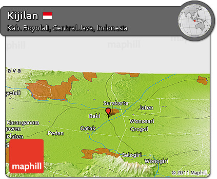 Physical Panoramic Map of Kijilan