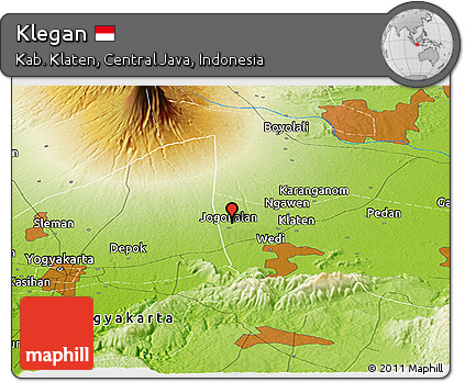 Physical Panoramic Map of Klegan