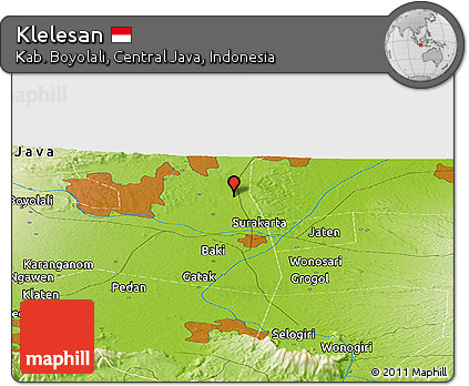 Physical Panoramic Map of Klelesan