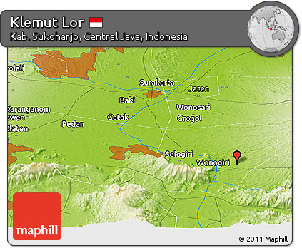 Physical Panoramic Map of Klemut Lor