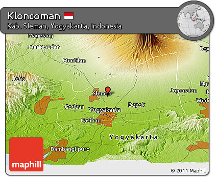 Physical Panoramic Map of Kloncoman