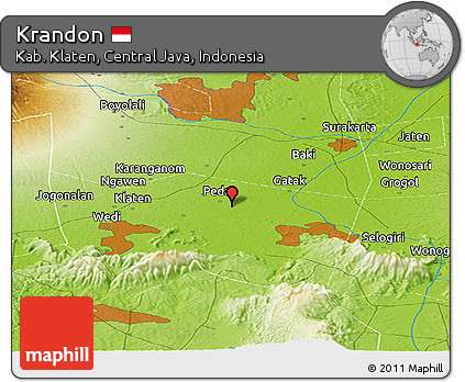Physical Panoramic Map of Krandon