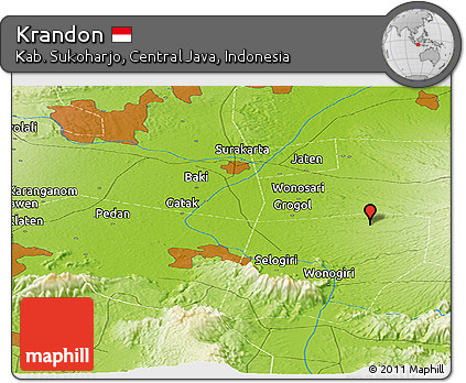 Physical Panoramic Map of Krandon