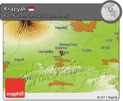 Physical Panoramic Map of Krapyak