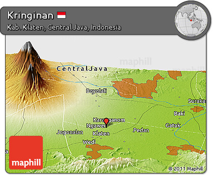 Physical Panoramic Map of Kringinan