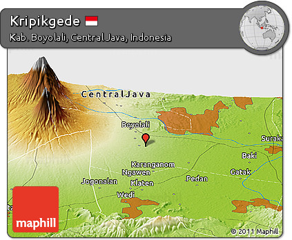 Physical Panoramic Map of Kripikgede