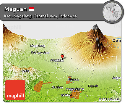Physical Panoramic Map of Maguan