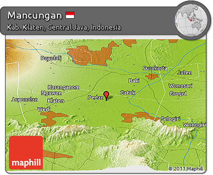 Physical Panoramic Map of Mancungan