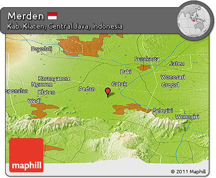 Physical Panoramic Map of Merden