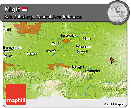 Physical Panoramic Map of Migit